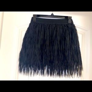 Black Tassle layered shred skirt
